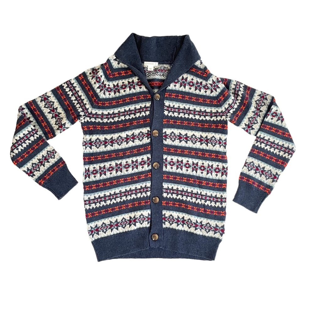 crewcuts j. crew Kids' shawl-collar cardigan sweater in Fair Isle size XL